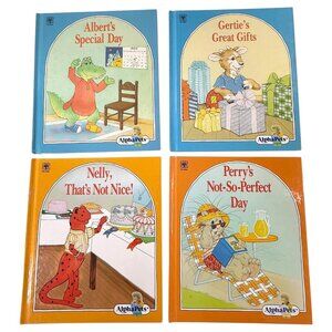 AlphaPets Hardcover Book Lot Of 4 Albert Gertie Nelly Perry By Ruth Lerner Perle
